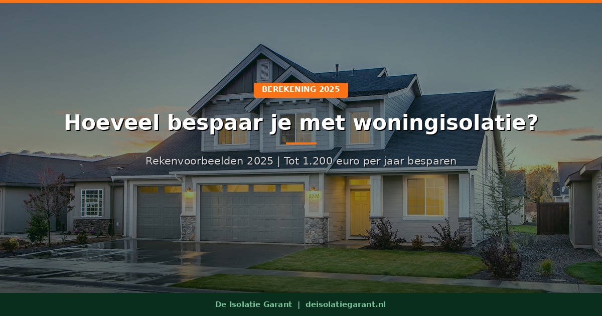 Hoeveel bespaar je met woningisolatie? (Berekening 2025)