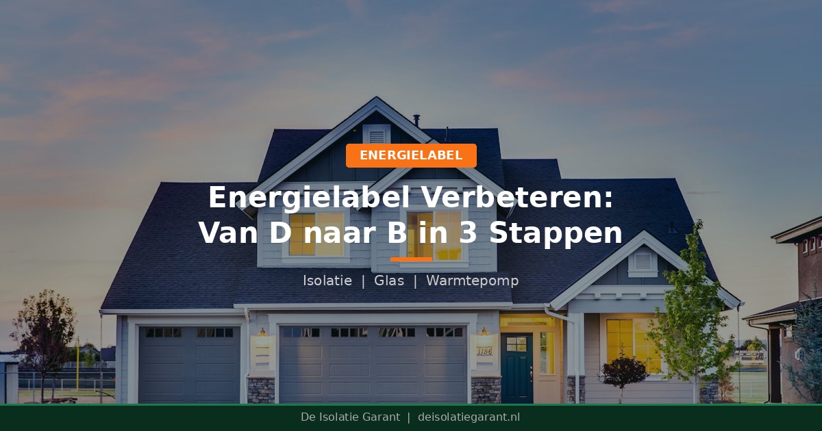 Energielabel Verbeteren: Van D naar B in 3 Stappen